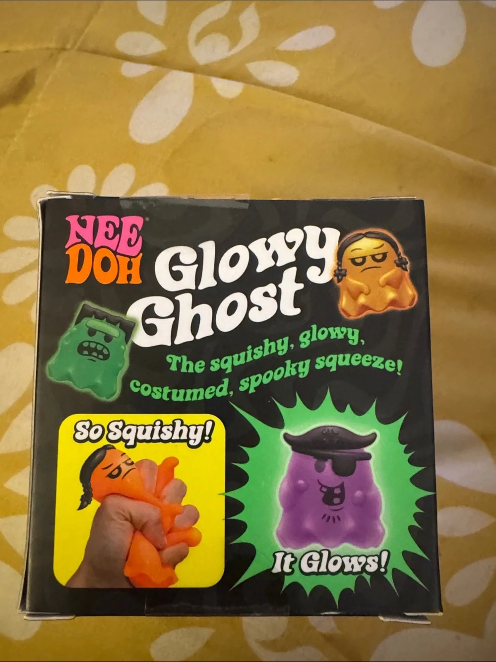Needoh Glowy Ghost - Green Glow-In-The-Dark Party Toy